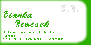 bianka nemcsek business card